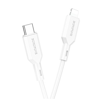 Кабель Type-C - Apple lightning Borofone BX70 (повр. уп)  100см 3A  (white)