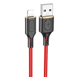 Кабель USB - Apple lightning Hoco X95 Goldentop  100см 2,4A  (red)