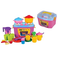 Игрушка Кухня игровая Mini Stove с набором, 35 предм., розовый