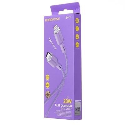 Кабель Type-C - Apple lightning Borofone BX90 PD 20W 100см 3A  (purple)