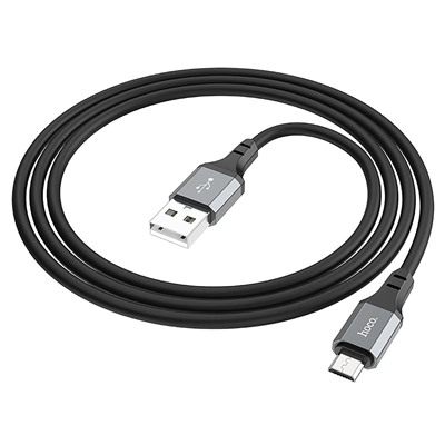 Кабель USB - micro USB Hoco X86 Spear  100см 2,4A  (black)