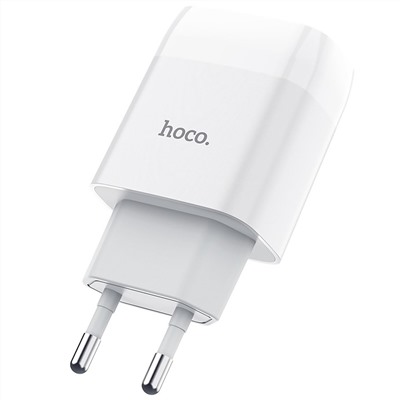 Адаптер Сетевой с кабелем Hoco C72A Glorious USB 2,1A/10W (USB/Lightning) (white)