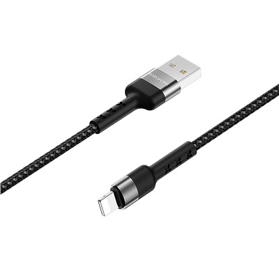 Кабель USB - Apple lightning Borofone BX34 Advantage (повр. уп)  100см 2,4A  (black)