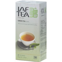 JAF TEA. Зеленый. Мята карт.пачка, 25 пак.