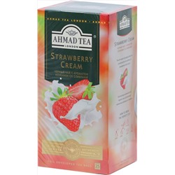 AHMAD TEA. Flavoured Collection. Strawberry Cream карт.пачка, 25 пак.