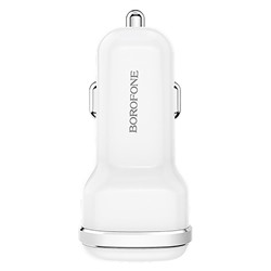 Адаптер Автомобильный Borofone BZ13 Extreme 2USB/5V/2.4A (повр. уп.) (white)