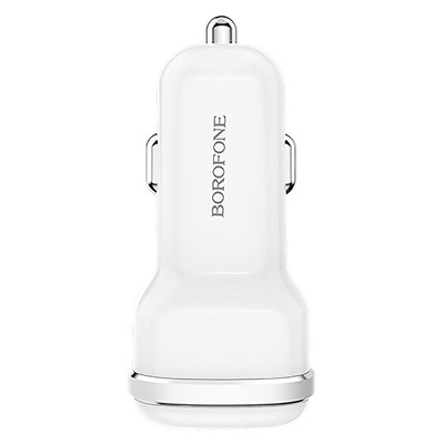 Адаптер Автомобильный Borofone BZ13 Extreme 2USB/5V/2.4A (повр. уп.) (white)