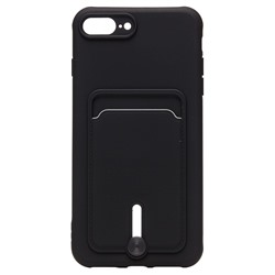 Чехол-накладка - SC304 с картхолдером для "Apple iPhone 7 Plus/iPhone 8 Plus" (black) (208668)