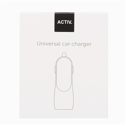 Адаптер Автомобильный Activ CAU1-2A-01 1USB/5V/2A (повр. уп.) (white)