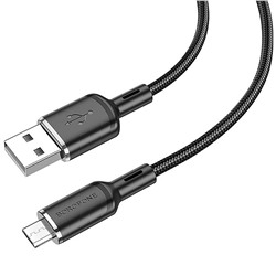 Кабель USB - micro USB Borofone BX90  100см 2,4A  (black)