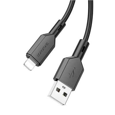 Кабель USB - Apple lightning Borofone BX70 (повр. уп)  100см 2,4A  (black)