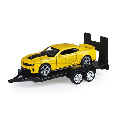 Набор 1:38, Hummer H3, Chevrolet Camaro ZL1, с прицепом, 2 шт.