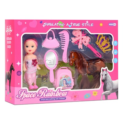 Набор кукла с лошадкой "Королева красоты" в коробке