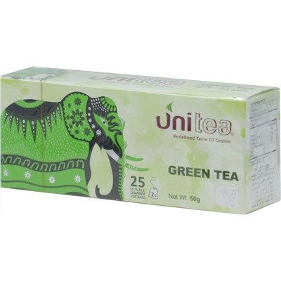 UNITEA. Green tea 37,5 гр. карт.пачка, 25 пак.