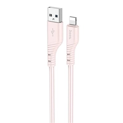 Кабель USB - Apple lightning Hoco X97 Crystal (повр.уп)  100см 2,4A  (light pink)