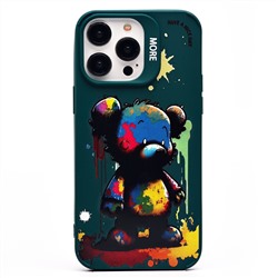 Чехол-накладка - SC335 для "Apple iPhone 14 Pro Max"  (медведь) (dark green) (227043)