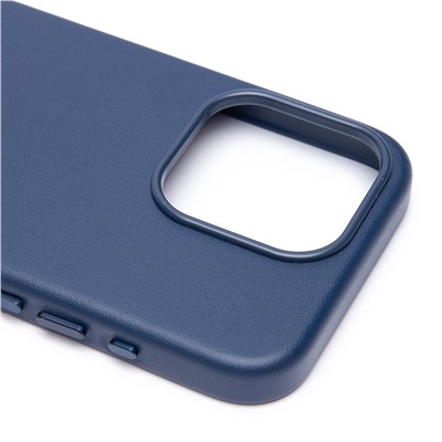 Чехол-накладка ORG SM002 экокожа SafeMag для "Apple iPhone 15 Pro" (pacific blue)