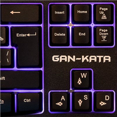 Клавиатура Dialog KGK-45U Gan-Kata мембранная игровая с подсветкой USB (black)