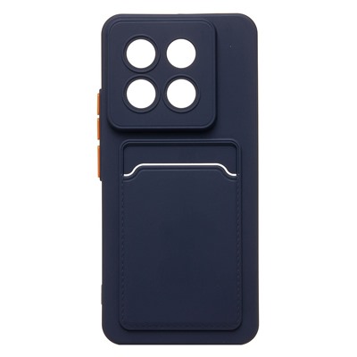 Чехол-накладка - SC337 с картхолдером для "Xiaomi 14 Pro" (dark blue) (228830)