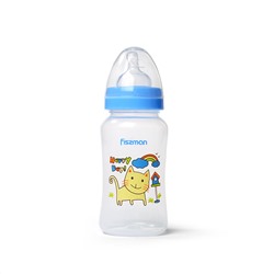 Детская бутылочка для кормления пластиковая Голубой 300мл / 19см