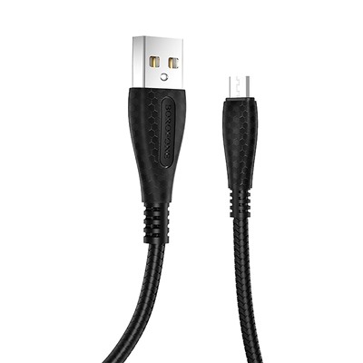 Кабель USB - micro USB Borofone BX38 Cool (повр. уп)  100см 2,4A  (black)