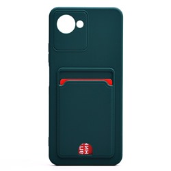 Чехол-накладка - SC315 с картхолдером для "OPPO realme C30" (dark green) (214445)