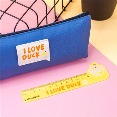 Пенал "I love duck", blue