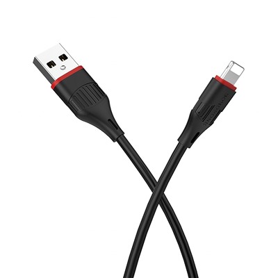 Кабель USB - Apple lightning Borofone BX17 (повр. уп)  100см 2,4A  (black)