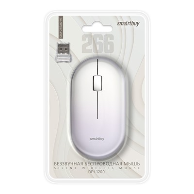 Мышь оптическая беспроводная Smart Buy SBM-266AG-W (white)