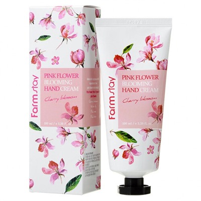 FarmStay Крем для рук с экстрактом цветов вишни - Pink flower hand cream cherry blossom, 100мл