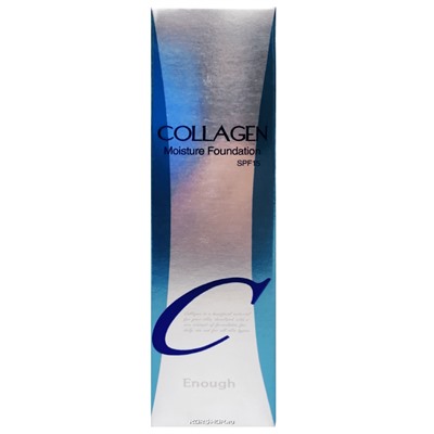 Увлажняющая тональная основа с коллагеном Collagen Enough SPF 15 (21 натуральный беж), Корея Акция