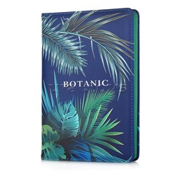 Ежедневник недатированный "Botanic" A5 (145 ммx205 мм) 272 стр, белая бумага 70 г/м² с зеленым срезом, печать в 2 краски, твердая обложка из искусственной кожи с поролоном, цветная печать, отстрочка, перфорация, закругленные уголки, 2 ляссе, в термоусадоч