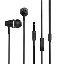 Проводные наушники с микрофоном внутриканальные Hoco M34 Honor music universal Jack 3,5  (black)