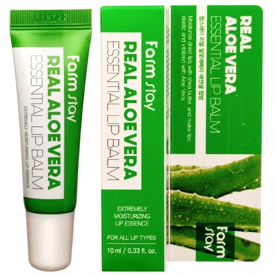 FarmStay Бальзам для губ суперувлажняющий с алоэ вера - Real essential lip balm, 10мл