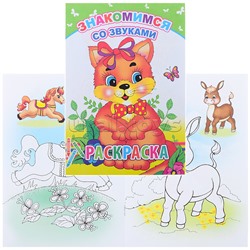 Книга-раскраска. Знакомимся со звуками 6+