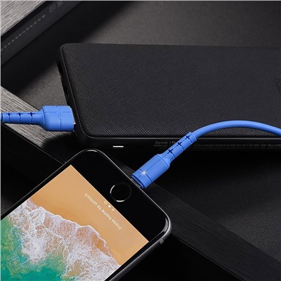 Кабель USB - Apple lightning Hoco X30 Star (повр. уп)  120см 2A  (blue)