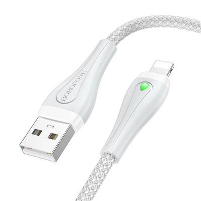 Кабель USB - Apple lightning Borofone BX100 Advantage  100см 2,4A  (gray)