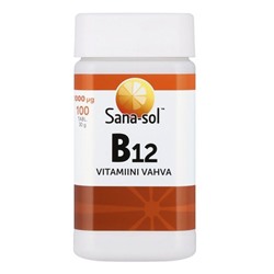 Витамин B12 "Sana-sol 1000 мкг" Vitamiini Vahva vahva 100 таб.