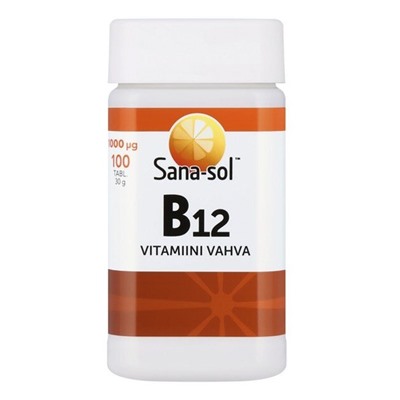 Витамин B12 "Sana-sol 1000 мкг" Vitamiini Vahva vahva 100 таб.