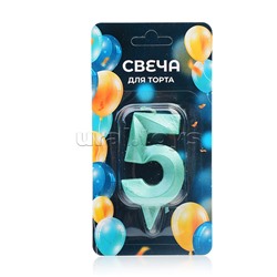 Свеча Цифра, 5 Грани, Тиффани, 7 см, 1 шт.