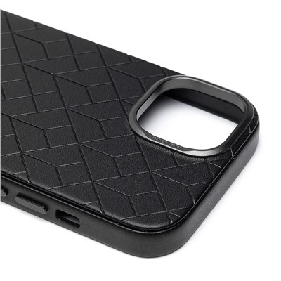 Чехол-накладка - SM089 SafeMag экокожа  для "Apple iPhone 15" (black)