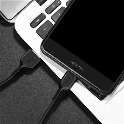 Кабель USB - Type-C Hoco X20 Snow Storm  100см 2,4A  (black)