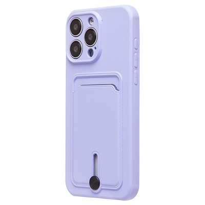 Чехол-накладка - SC304 с картхолдером для "Apple iPhone 15 Pro Max" (light violet) (228135)