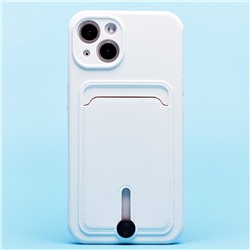 Чехол-накладка - SC304 с картхолдером для "Apple iPhone 13" (white) (208478)
