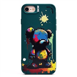 Чехол-накладка - SC335 для "Apple iPhone 7/8/SE 2022"  (медведь) (dark green) (227103)
