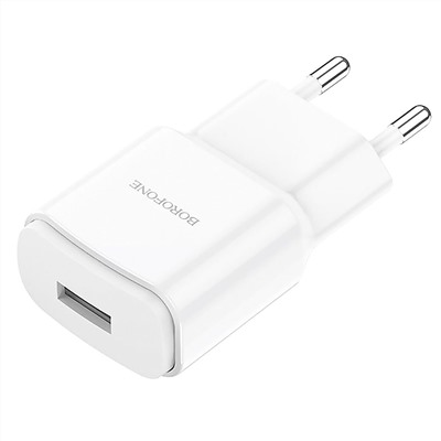 Адаптер Сетевой с кабелем Borofone BA48A Orion USB 2,1A/10W (USB/Type-C) (white)