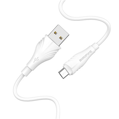 Кабель USB - micro USB Borofone BX18  100см 2,4A  (white)