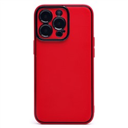 Чехол-накладка - PC084 экокожа для "Apple iPhone 13 Pro" (red) (219666)