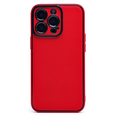 Чехол-накладка - PC084 экокожа для "Apple iPhone 13 Pro" (red) (219666)