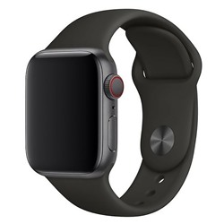 Ремешок - ApW Sport Band Apple Watch 38/40/41мм силикон на кнопке (L) (black)
